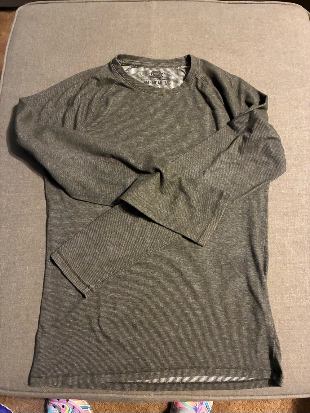 American Rag Men’s Long Sleeve Crew Neck Shirt - Gray